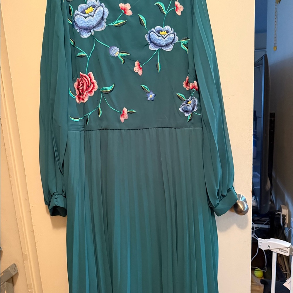 ASOS Curve Teal Midi Dress - Picture 2 of 11